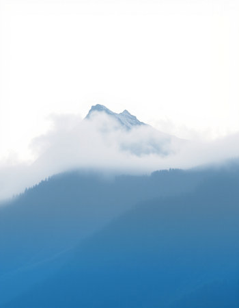 Mountains in the clouds. Photographed in Sochi, Russia.
