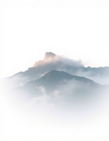 mountain and fog in the morning,jiangxi,chinaの写真素材