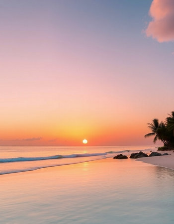 Beautiful Silhouette palm tree around outdoor swimming pool in hotel resort at sunset timeの写真素材