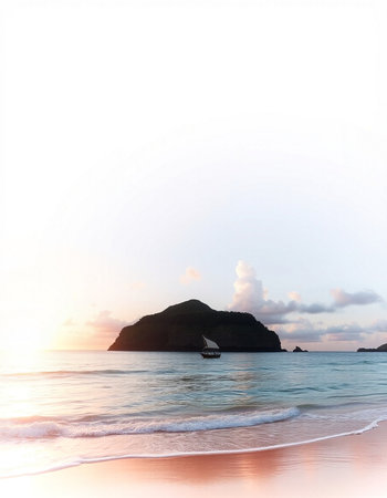 Beautiful sunset on the beach. Thailand, Phuket.