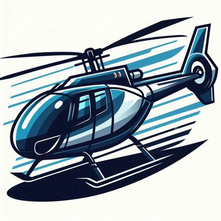 Helicopter. Vector illustration ready for vinyl cutting and t-shirt printing.のイラスト素材