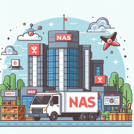 Vector illustration of a delivery service and logistics. Modern flat style design.のイラスト素材