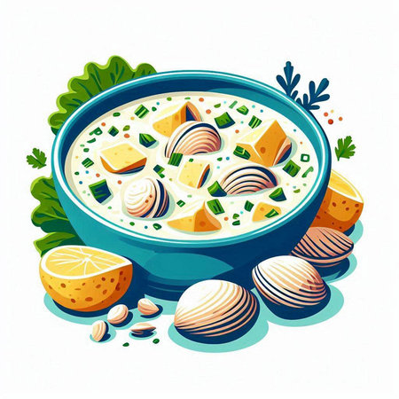Tzatziki soup. Traditional mexican food. Vector illustration.のイラスト素材