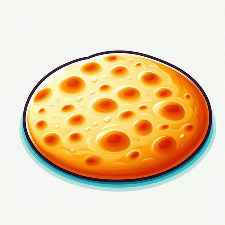 Illustration of a round orange ball with holes on a white backgroundのイラスト素材