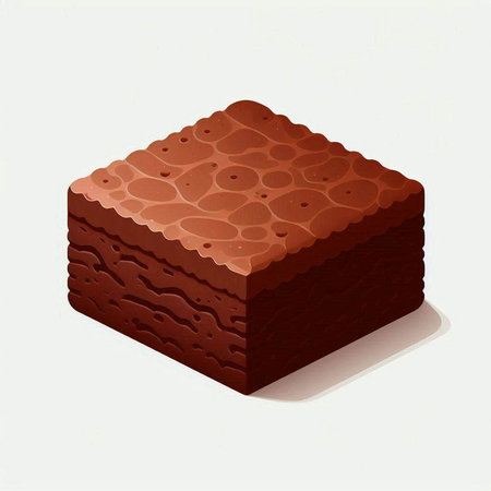 Piece of chocolate cake on a white background. Vector illustration.のイラスト素材