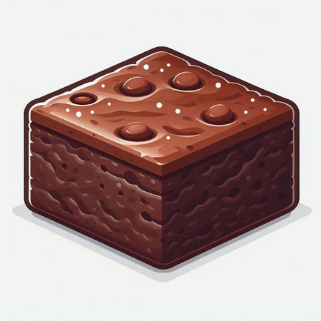 Illustration of a chocolate cake on a white background. Vector illustration.のイラスト素材