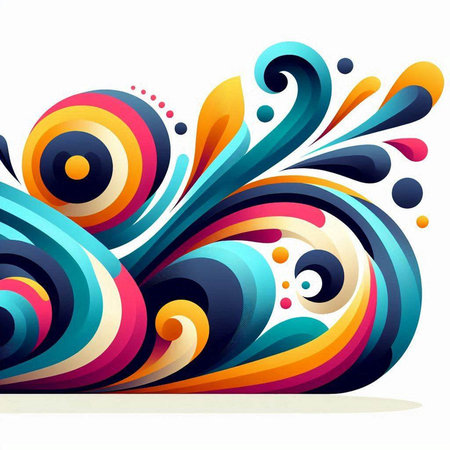 abstract colorful background with swirls, vector illustration eps10のイラスト素材