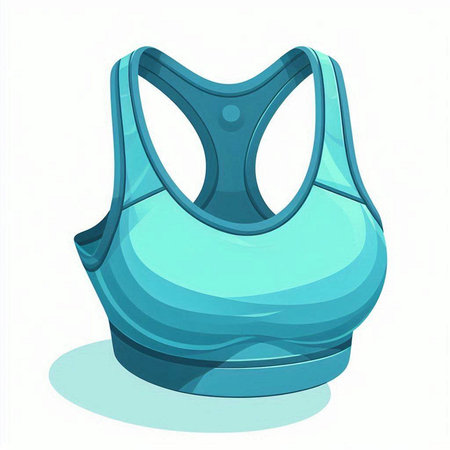 Illustration of a blue tank top isolated on a white background.のイラスト素材