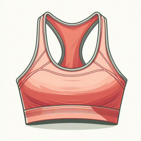 Women's sportswear. Vector illustration of a female sports bra.のイラスト素材