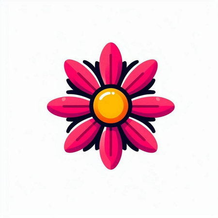 Flower icon on white background. Vector illustration in flat style.のイラスト素材