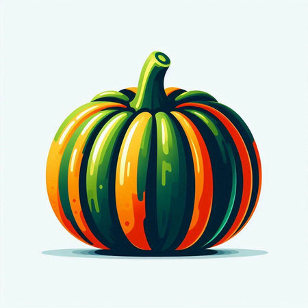 Pumpkin. Vector illustration of a pumpkin on a light background.のイラスト素材