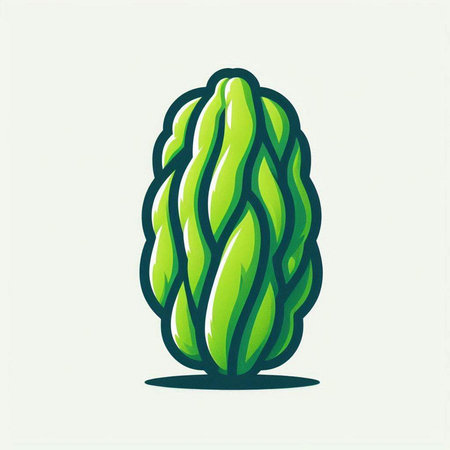 Cabbage icon. Vector illustration. Isolated on white background.のイラスト素材