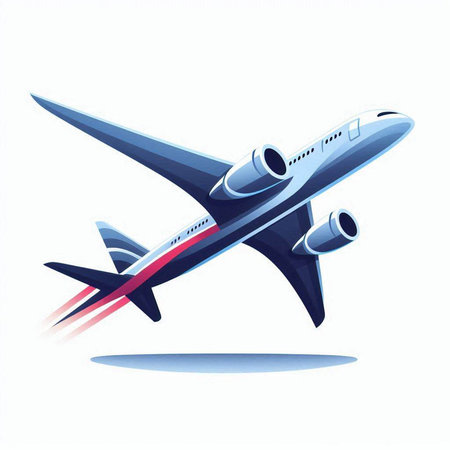 Airplane vector illustration isolated on a white background. Vector illustration.のイラスト素材
