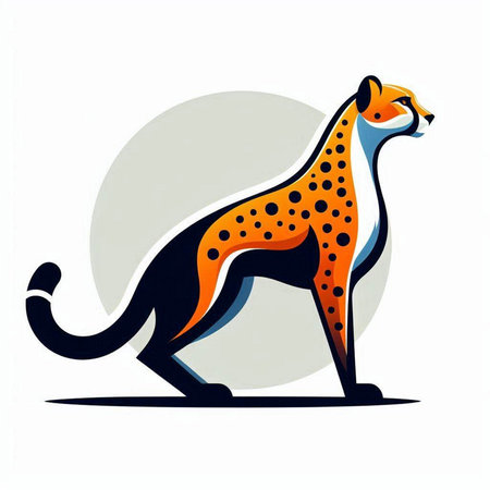 Cheetah, cheetah, cheetah vector illustrationのイラスト素材