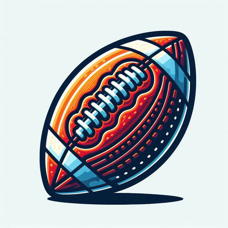 Rugby ball on light background, vector illustration eps10のイラスト素材