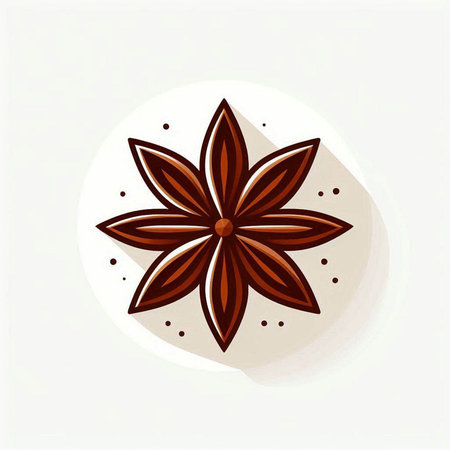 Star anise icon. Vector illustration of a star anise.のイラスト素材