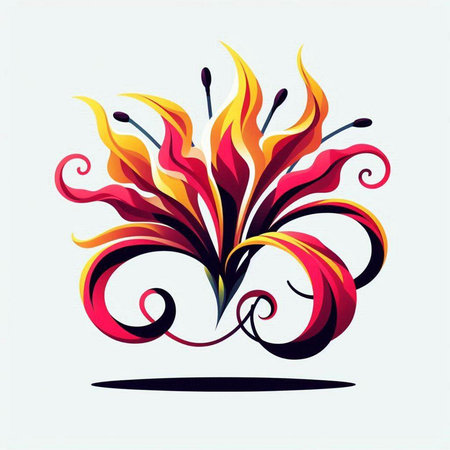 abstract floral design element, vector art illustration eps10 graphicのイラスト素材