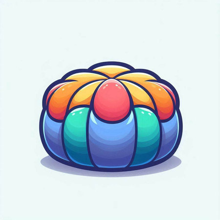Cake icon. Vector illustration of sweet dessert. Cartoon style.のイラスト素材