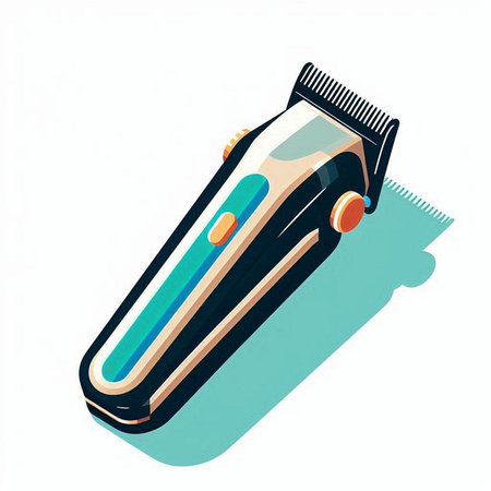 Hair trimmer isolated on a white background. Vector illustration.のイラスト素材