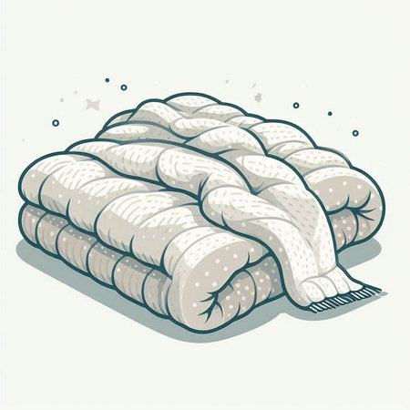 Vector illustration of a stack of towels. Hand-drawn illustration.のイラスト素材