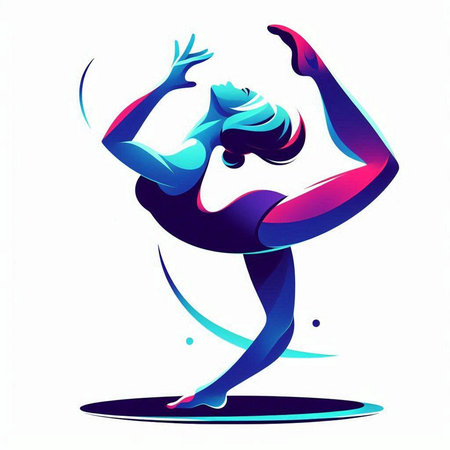 Beautiful girl dancing in the style of pop art. Vector illustration.のイラスト素材