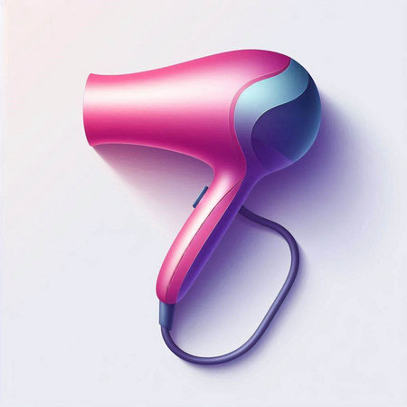 Hair dryer on white background. Vector illustration. Eps 10のイラスト素材