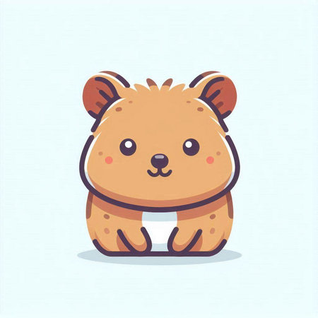 Cute cartoon bear. Vector illustration. Cute cartoon bear.のイラスト素材