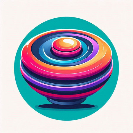 abstract colorful sphere on white background, vector illustration eps10のイラスト素材