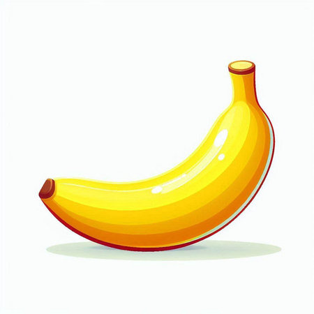 Illustration of a banana on a white background. Vector illustration.のイラスト素材
