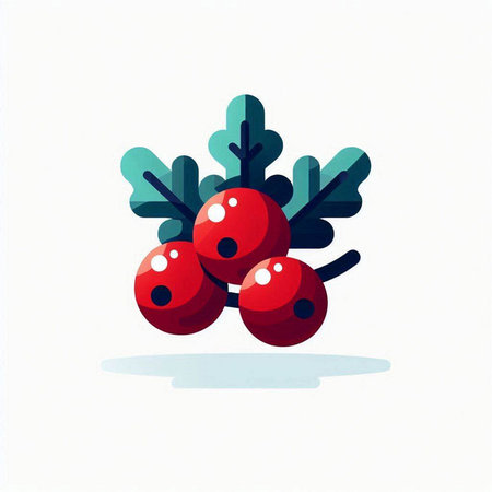 Christmas holly berry icon. Vector illustration. Eps 10.のイラスト素材