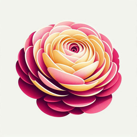 Paper flower on a white background. Vector illustration. Eps 10.のイラスト素材