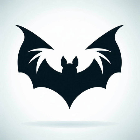 Bat icon on white background. Flat design style. Halloween concept.のイラスト素材