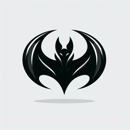 Dragon logo design with black lines on white background, vector illustration.のイラスト素材