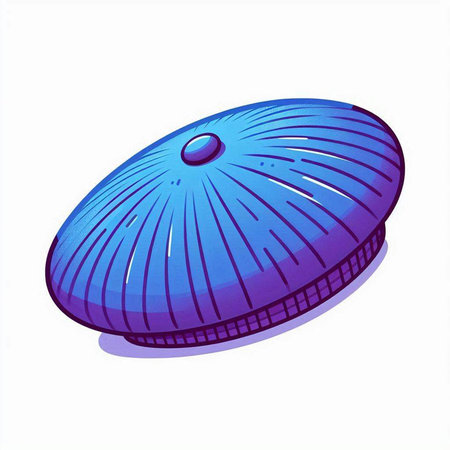 Illustration of a sea shell on a white background. Vector illustrationのイラスト素材