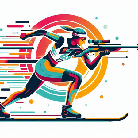 snowboarder, vector illustration in retro style. Winter sportsのイラスト素材