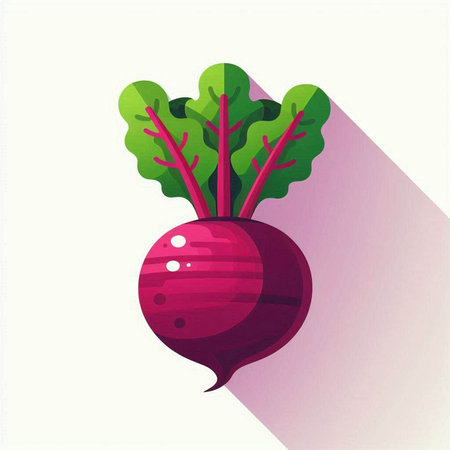 Beetroot vector illustration. Isolated on a white background.のイラスト素材
