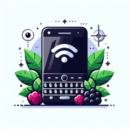 Smartphone with wireless connection. Vector illustration in trendy flat style.のイラスト素材