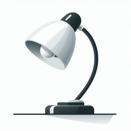 illustration of a desk lamp on a white background. vector illustrationのイラスト素材