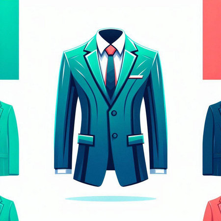 Men's suits. Seamless pattern with men's suits.のイラスト素材