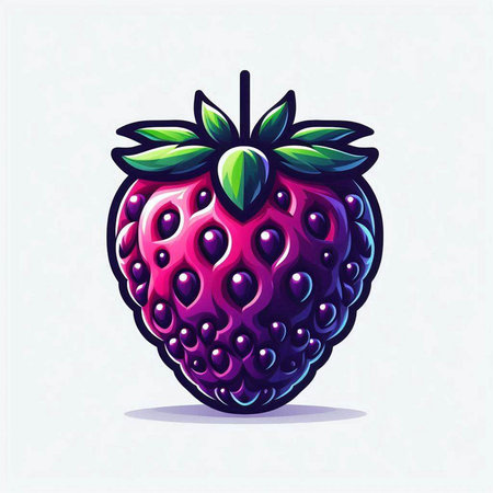 Strawberry vector illustration isolated on white background. Strawberry icon.のイラスト素材