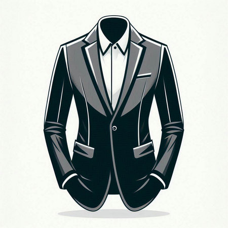 Illustration of a man in a tuxedo. Vector illustrationのイラスト素材