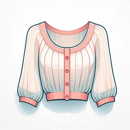 Women's blouse. Vector illustration of a female blouse.のイラスト素材