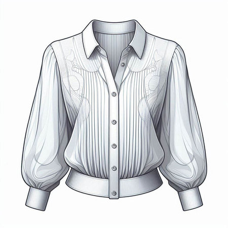 Men's blouse on a mannequin. Vector illustration.のイラスト素材