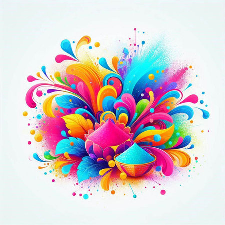 abstract colorful watercolor splash background for festival of India Holiのイラスト素材
