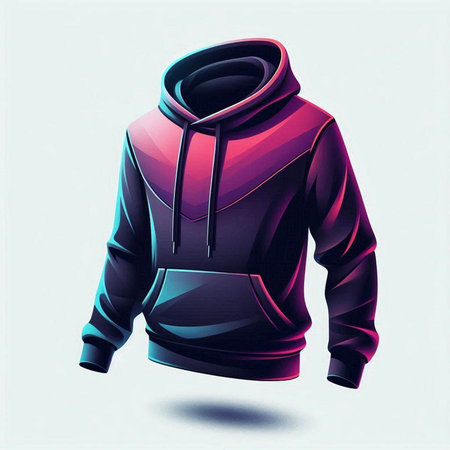 Hoodie. Vector illustration. Isolated on white background.のイラスト素材