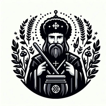 Vector illustration of Jesus Christ with crown of thorns. Vector illustration.のイラスト素材
