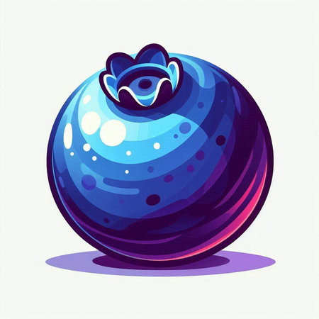 Illustration of a blue flower in the form of a circle.のイラスト素材