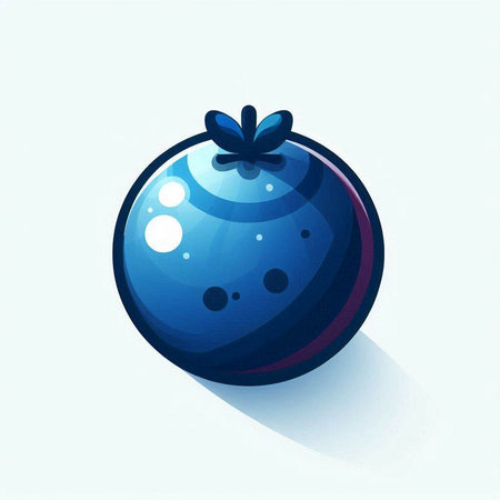 Illustration of a blue christmas ball on a white background.のイラスト素材