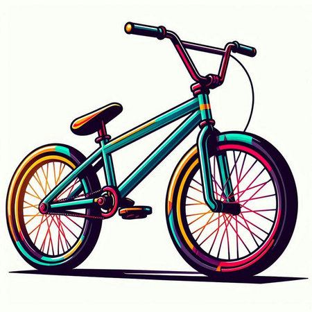 Bicycle on a white background, vector illustration, eps 10のイラスト素材