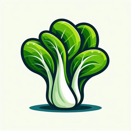 Bok choy vector illustration on white background. Vector illustration.のイラスト素材